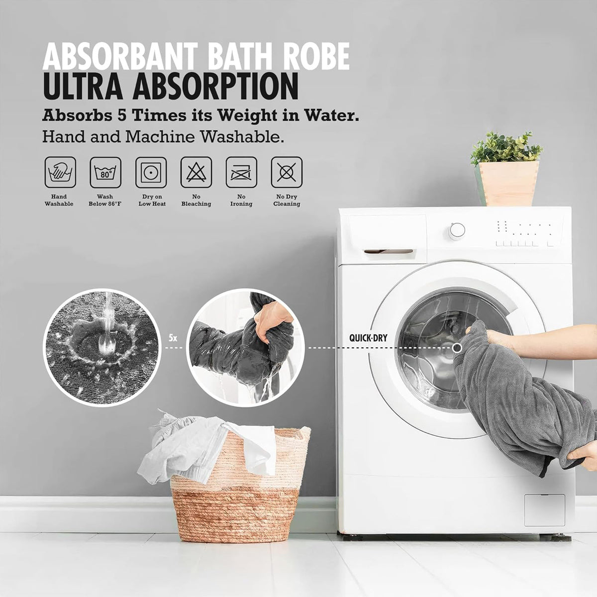 Super Absorbent Dog Bathrobe Towel