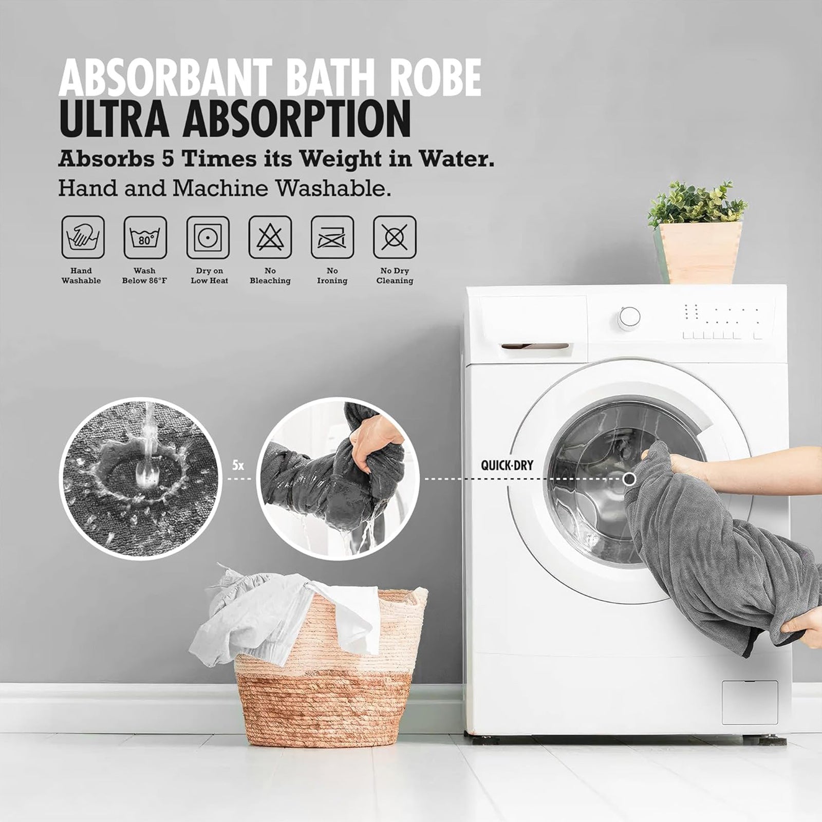 Super Absorbent Dog Bathrobe Towel