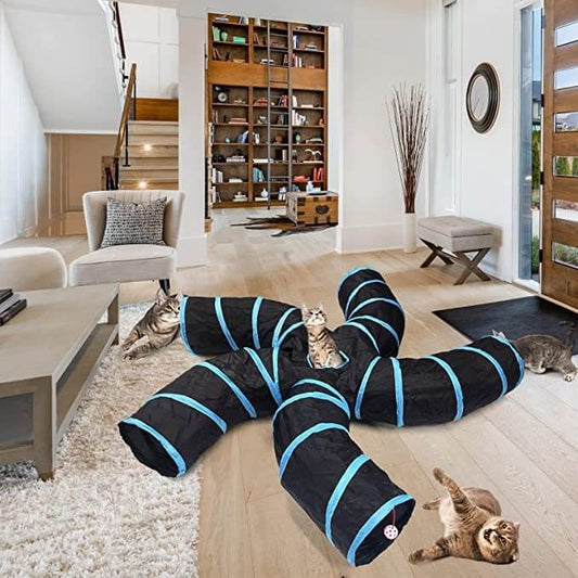 Tree Pattern Cat Tunnel Toy for Pets