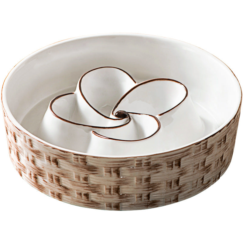 Ceramic Slow Feeder Dog Bowl for Dogs