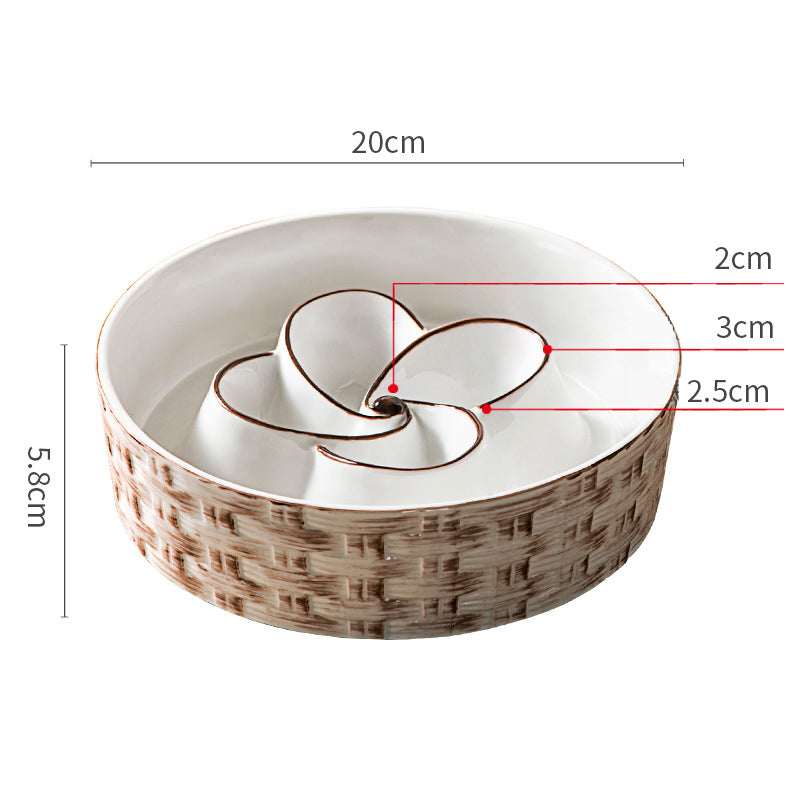 Ceramic Slow Feeder Dog Bowl for Dogs