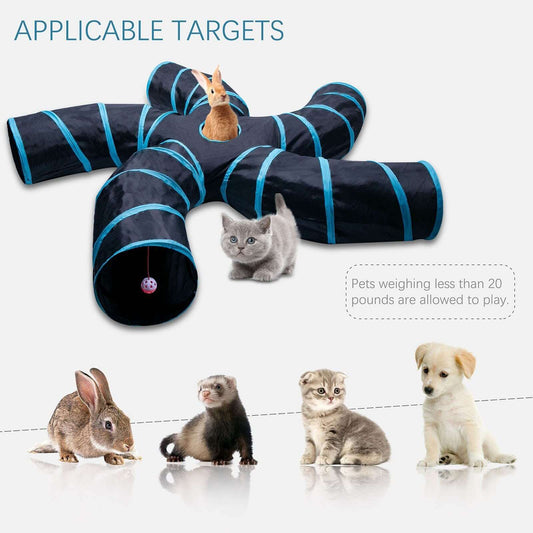 Tree Pattern Cat Tunnel Toy for Pets