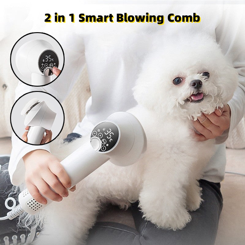 Smart Pet Hair Dryer Brush Comb